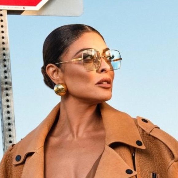 NEW GG1434S 003 GUCCI GOLD GREEN SQUARE METAL WOMEN GUCCI SUNGLASSES - Picture 1 of 13